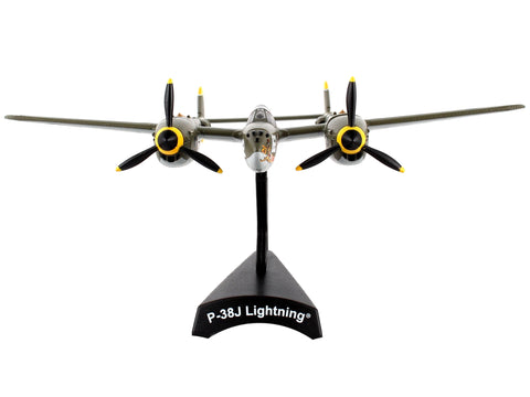 Lockheed P-38J Lightning Fighter Aircraft "23 Skidoo" United States Air Force 1/115 Diecast Model Airplane by Postage Stamp