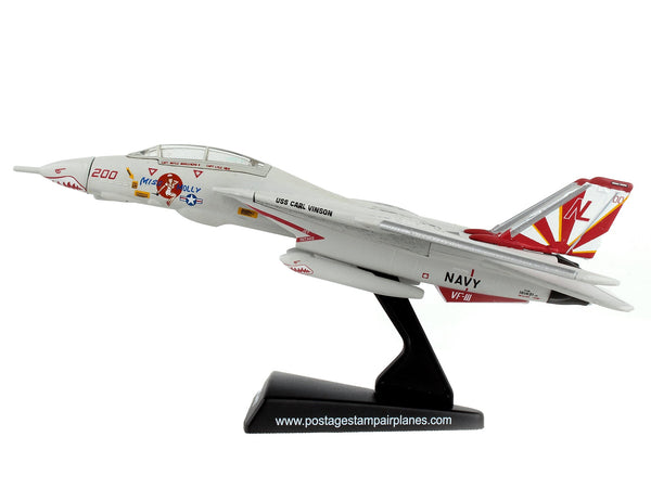 Grumman F-14 Tomcat Fighter Aircraft VF-111 Sundowners "Miss Molly" United States Navy  1/160 Diecast Model Airplane by Postage Stamp