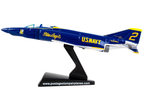 McDonnell Douglas F-4B Phantom II Fighter Aircraft "Blue Angels" United States Navy 1/155 Diecast Model Airplane by Postage Stamp