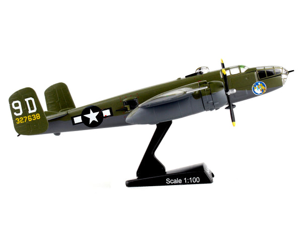 North American B-25J Mitchell Bomber Aircraft "Briefing Time" United States Air Force 1/100 Diecast Model Airplane by Postage Stamp