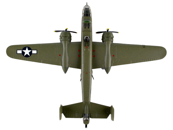North American B-25J Mitchell Bomber Aircraft "Briefing Time" United States Air Force 1/100 Diecast Model Airplane by Postage Stamp