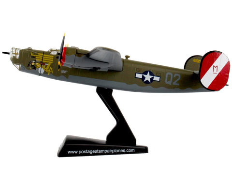 Consolidated B-24J Liberator Bomber Aircraft "Witchcraft 467th Bomb Group 790 Bomb Squadron" United States Army Air Forces 1/163 Diecast Model Airplane by Postage Stamp