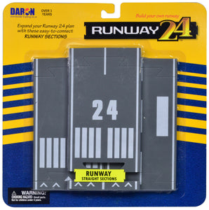 Runway Straight Sections 3 Piece Set for Diecast Models by Runway24