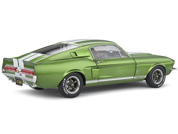 1967 Shelby GT500 Lime Green Metallic with White Stripes 1/18 Diecast Model Car by Solido