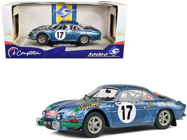 Alpine A110 1600S #17 Bernard Darniche - Alain Mahe "Rallye de Monte-Carlo" (1972) "Competition" Series 1/18 Diecast Model Car by Solido