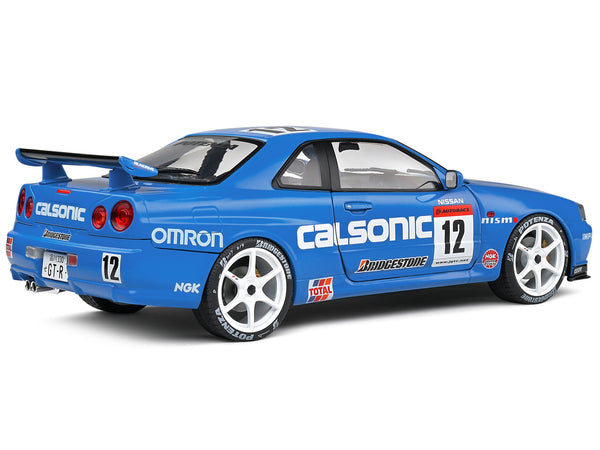 2000 Nissan Skyline GT-R (R34) Streetfighter RHD (Right Hand Drive) #12 Blue "Calsonic Tribute" "Competition" Series 1/18 Diecast Model Car by Solido