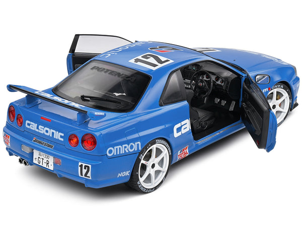 2000 Nissan Skyline GT-R (R34) Streetfighter RHD (Right Hand Drive) #12 Blue "Calsonic Tribute" "Competition" Series 1/18 Diecast Model Car by Solido