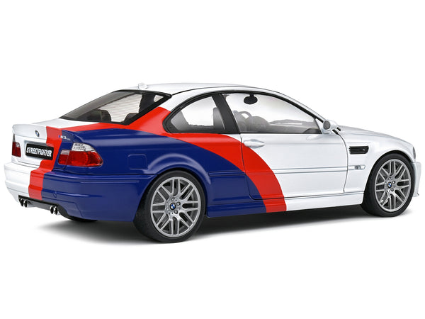 2000 BMW E46 M3 "Streetfighter" White with Blue and Red Graphics 1/18 Diecast Model Car by Solido