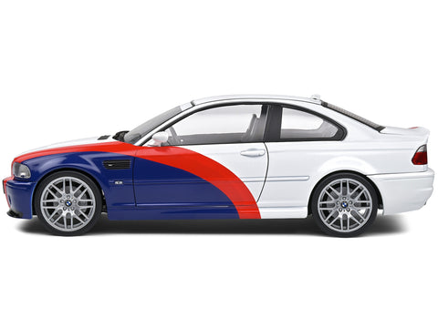 2000 BMW E46 M3 "Streetfighter" White with Blue and Red Graphics 1/18 Diecast Model Car by Solido