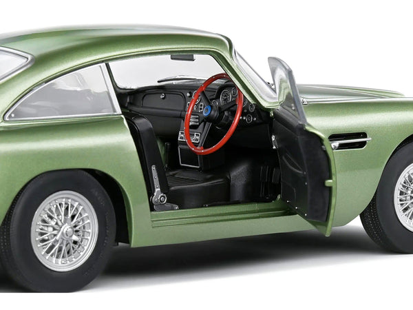 1964 Aston Martin DB5 RHD (Right Hand Drive) Porcelain Green Metallic 1/18 Diecast Model Car by Solido