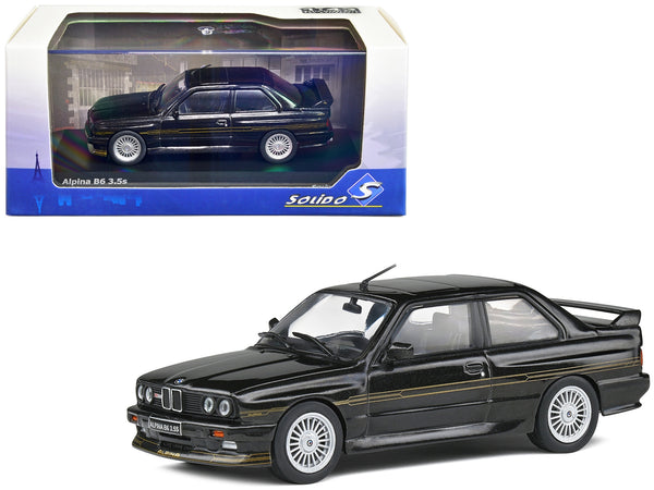 1989 BMW E30 M3 Alpina B6 3.5S Diamond Black Metallic 1/43 Diecast Model Car by Solido