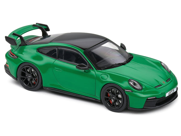 Porsche 911 (992) GT3 Python Green with Black Top 1/43 Diecast Model Car by Solido