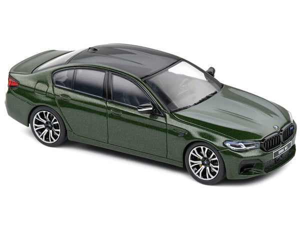 BMW M5 (F90) Competition San Remo Green Metallic with Black Top 1/43 Diecast Model Car by Solido