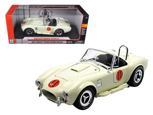 1965 Shelby Cobra 427 SC Cream #11 Limited Edition 1/18 Diecast Model Car by Shelby Collectibles