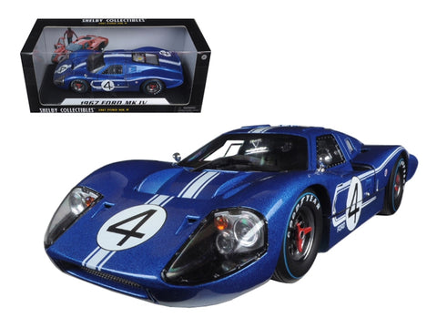 Ford GT MK IV #4 Blue L. Ruby - D. Hulme 24 Hours of Le Mans (1967) 1/18 Diecast Model Car by Shelby Collectibles
