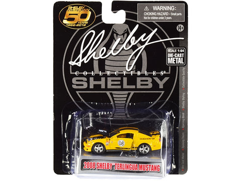 2008 Ford Shelby Mustang #08 "Terlingua" Orange and Black "Shelby American 50 Years" (1962-2012) 1/64 Diecast Model Car by Shelby Collectibles