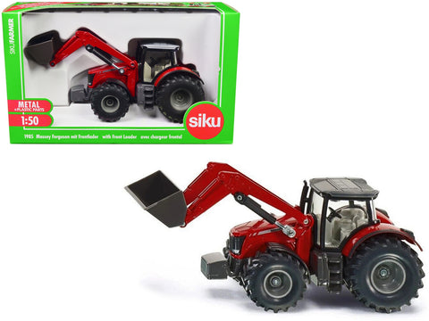 Massey Ferguson 8690 Tractor with Front Loader Red 1/50 Diecast Model by Siku