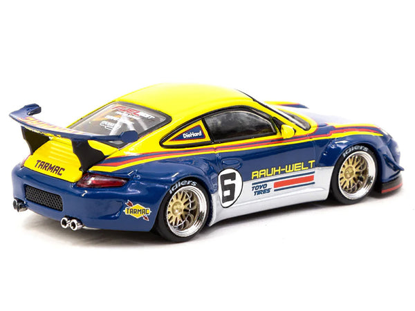 RWB 997 #6 Blue and Yellow with Graphics "FuelFest Tokyo" (2023) Special Edition "Hobby64" Series 1/64 Diecast Model Car by Tarmac Works