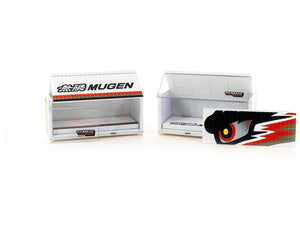 "MUGEN" Shipping Container Display Cases Set of 2 pieces "Parts64" Series for 1/64 Model Cars by Tarmac Works
