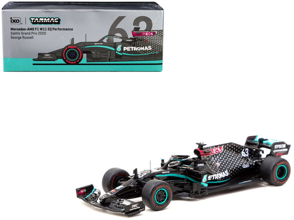 Mercedes-AMG F1 W11 EQ Performance #63 George Russell Formula One F1 "Sakhir GP" (2020) "Global64" Series 1/64 Diecast Model Car by Tarmac Works