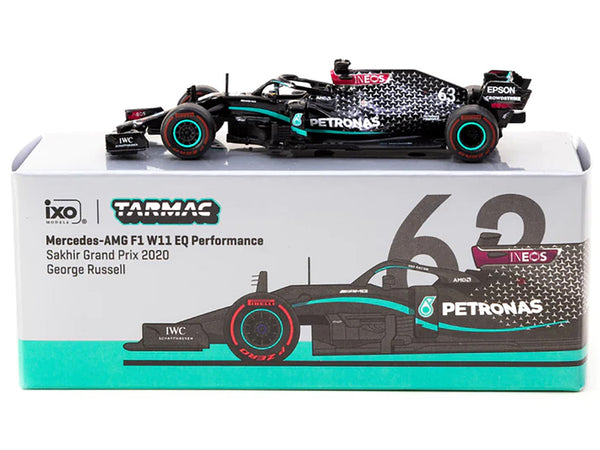 Mercedes-AMG F1 W11 EQ Performance #63 George Russell Formula One F1 "Sakhir GP" (2020) "Global64" Series 1/64 Diecast Model Car by Tarmac Works