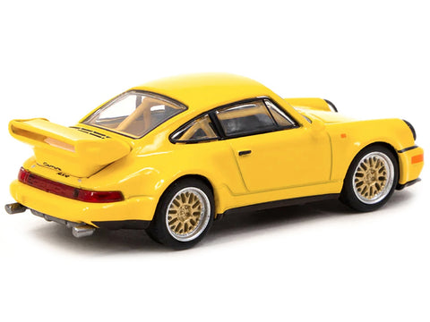 Porsche 911 RSR Yellow "Collab64" Series 1/64 Diecast Model Car by Schuco & Tarmac Works