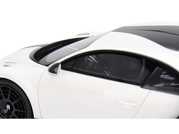 Bugatti Chiron Pur Sport White and Black 1/18 Model Car by Top Speed