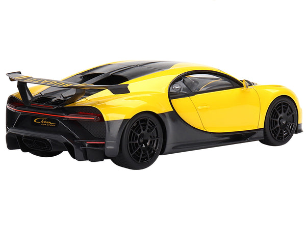 Bugatti Chiron Pur Sport Yellow and Black 1/18 Model Car by Top Speed