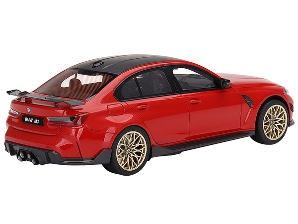 BMW M3 M-Performance (G80) Toronto Red Metallic with Carbon Top 1/18 Model Car by Top Speed