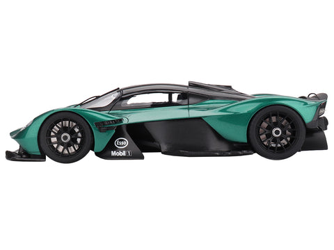 Aston Martin Valkyrie Aston Martin Racing Green Metallic with Black Top 1/18 Model Car by Top Speed