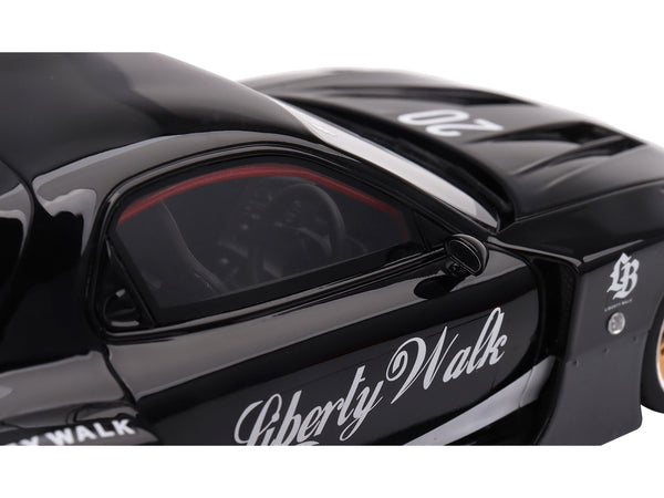 Mazda RX-7 LB-Super Silhouette "Liberty Walk" Black 1/18 Model Car by Top Speed