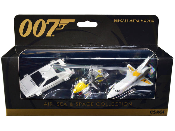 Air Sea and Space Collection "James Bond 007" Set of 3 Pieces Diecast Models by Corgi