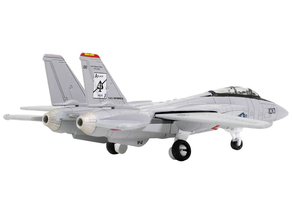 Grumman F-14 Tomcat Fighter Aircraft "VF-41 Black Aces" and Section A of USS Enterprise (CVN-65) Aircraft Carrier Display Deck "Legendary F-14 Tomcat" Series 1/200 Diecast Model by Forces of Valor