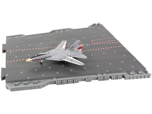 Grumman F-14 Tomcat Fighter Aircraft "VF-1 Wolfpack" and Section B of USS Enterprise (CVN-65) Aircraft Carrier Display Deck "Legendary F-14 Tomcat" Series 1/200 Diecast Model by Forces of Valor