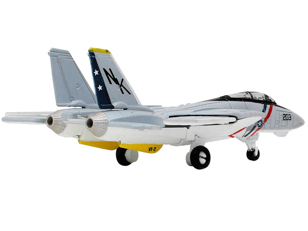 Grumman F-14 Tomcat Fighter Aircraft "VF-2 Bounty Hunters" and Section C of USS Enterprise (CVN-65) Aircraft Carrier Display Deck "Legendary F-14 Tomcat" Series 1/200 Diecast Model by Forces of Valor