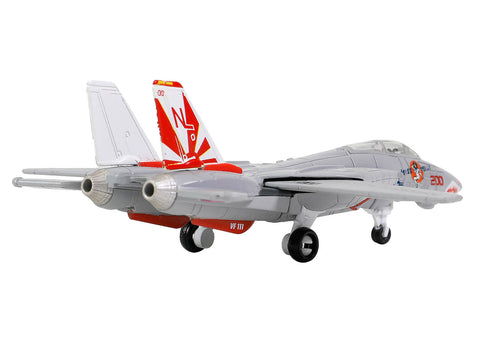 Grumman F-14A Tomcat Fighter Aircraft "VF-111 Sundowners" and Section J of USS Enterprise (CVN-65) Aircraft Carrier Display Deck "Legendary F-14 Tomcat" Series 1/200 Diecast Model by Forces of Valor